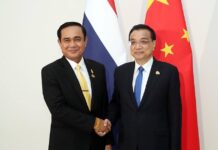 นายกรัฐมนตรีจีน-ไทย หารือความร่วมมือแม่น้ำล้านช้าง-แม่น้ำโขง