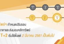 SET ปรับลดระยะเวลา การชำระราคาและส่งมอบหลักทรัพย์เป็น t+2